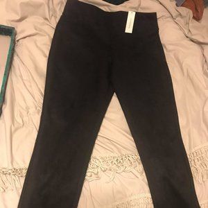 Faux suede black skinny pants, NWT